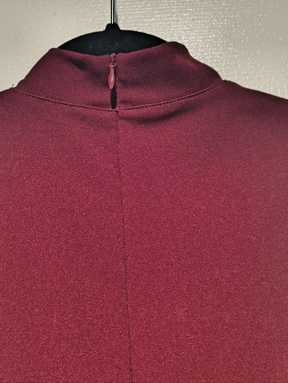 Miusol Burgundy High Neck Ruched Bodycon Sheath Dress Sleeveless Size S - Picture 11 of 14